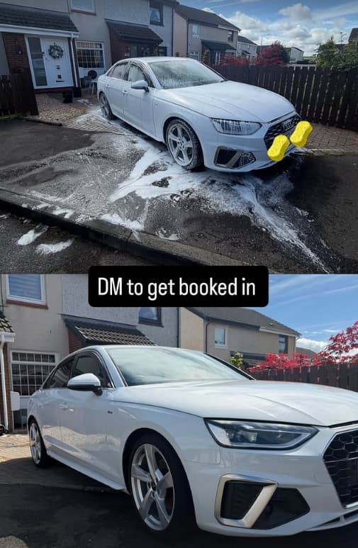 Audi A4 — Snow foam wash & exterior finish